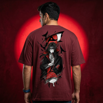 Men's Stylish Premium Drop Shoulder - Maroon